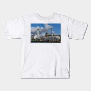 Helsinki city center shot from the sea Kids T-Shirt